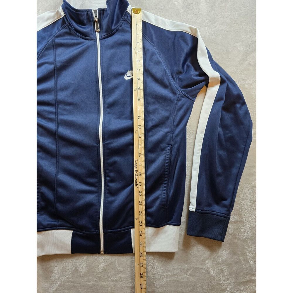 Vintage Nike Full Zip Jacket Size Medium Blue White Stripe Track‎ Y2K *Read - Picture 7 of 16